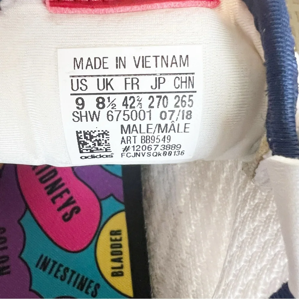 Adidas Tennis Hu V2 Pharrell x Billionaire Boys Club CLOUD‎ WHITE/SCARLET/BLUE 9